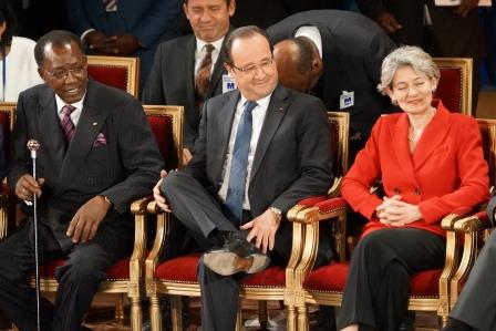 Idriss Déby Itno - François  Hollande  - Irina Bokova