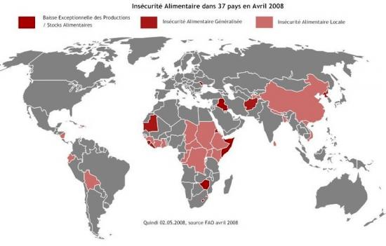 Insécurité alimentaire dans le monde 2008
