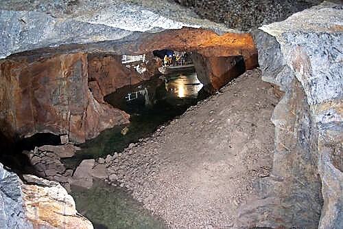 Paysage minier d altenberg zinnwald vue dans la cavite de reichtroster du tiefen bunau stolln adit