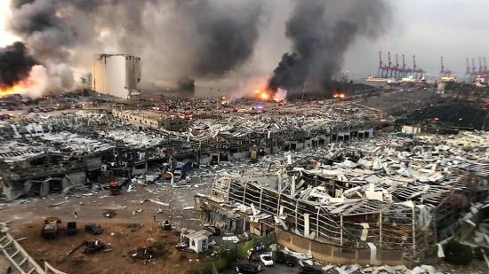 Port de beyrouth apres explosion 4 aout 2020